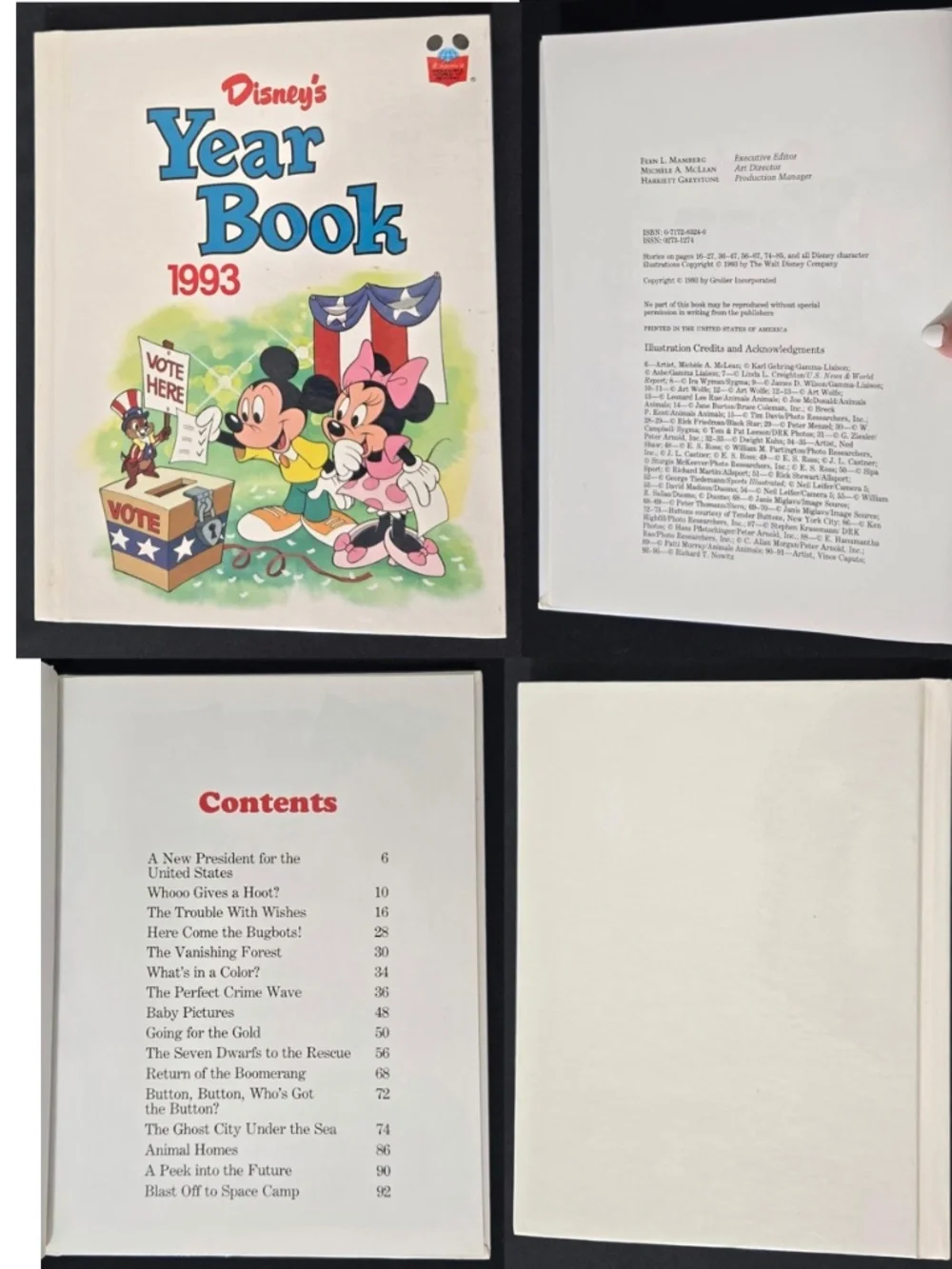 11 Vintage 90s Disneys Year Book Kids Hard Cover Set VTG